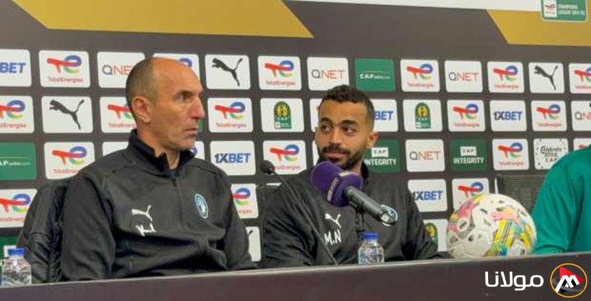 يورتشيتش ودودو الجباس يشاركان في مؤتمر مباراة بيراميدز ضد أورلاندو