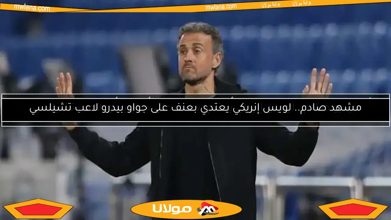 مشهد صادم.. لويس إنريكي يعتدي بعنف على جواو بيدرو لاعب تشيلسي