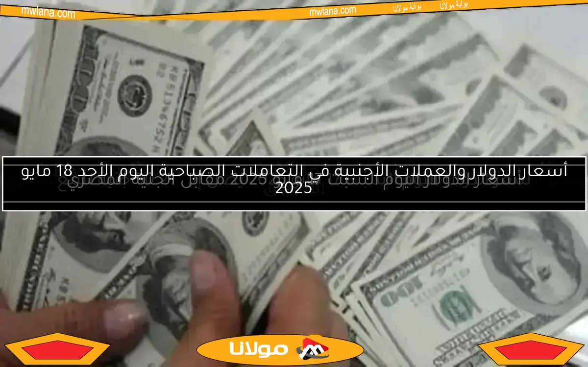 أسعار الدولار والعملات الأجنبية في التعاملات الصباحية اليوم الأحد 18 مايو 2025
