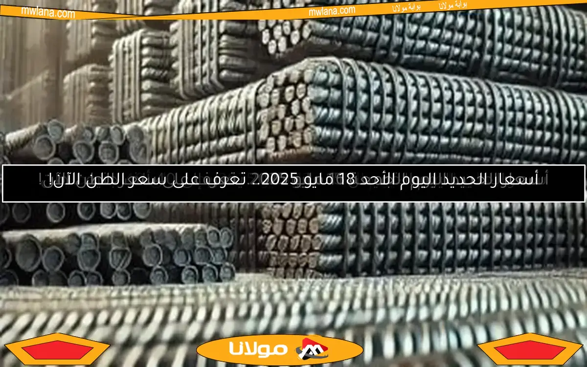 سعر طن الحديد اليوم الثلاثاء 13 مايو 2025 يصل إلى 40 ألف جنيه