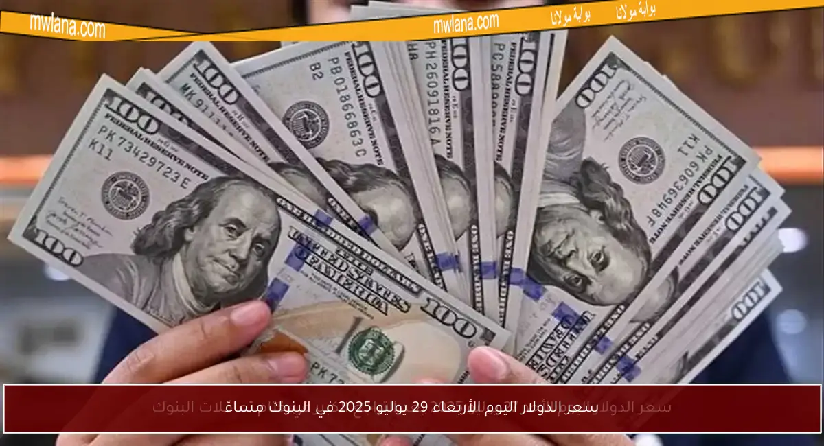 سعر الدولار اليوم الأربعاء 29 يوليو 2025 في البنوك مساءً
