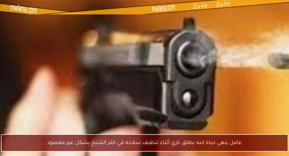 عامل ينهي حياة ابنه بطلق ناري أثناء تنظيف سلاحه في كفر الشيخ بشكل غير مقصود