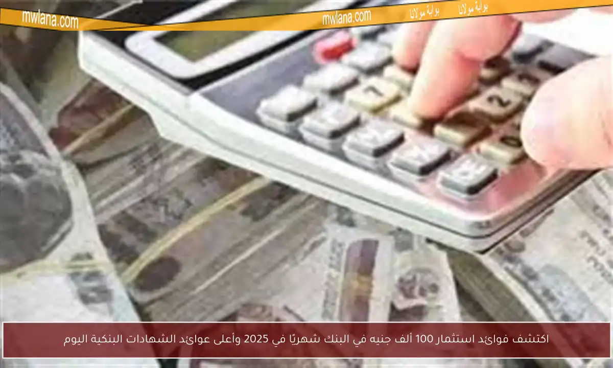 اكتشف فوائد استثمار 100 ألف جنيه في البنك شهريًا في 2025 وأعلى عوائد الشهادات البنكية اليوم