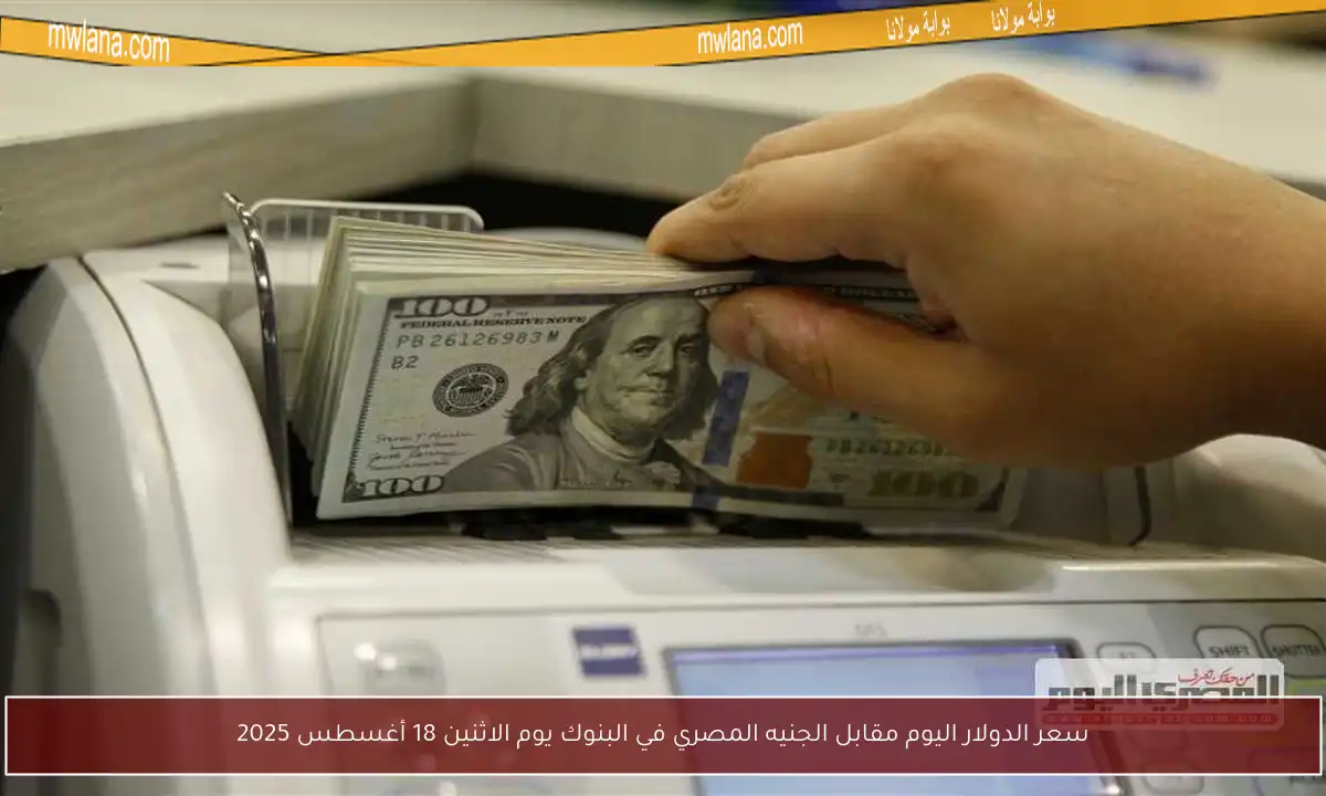 سعر الدولار اليوم مقابل الجنيه المصري في البنوك يوم الاثنين 18 أغسطس 2025