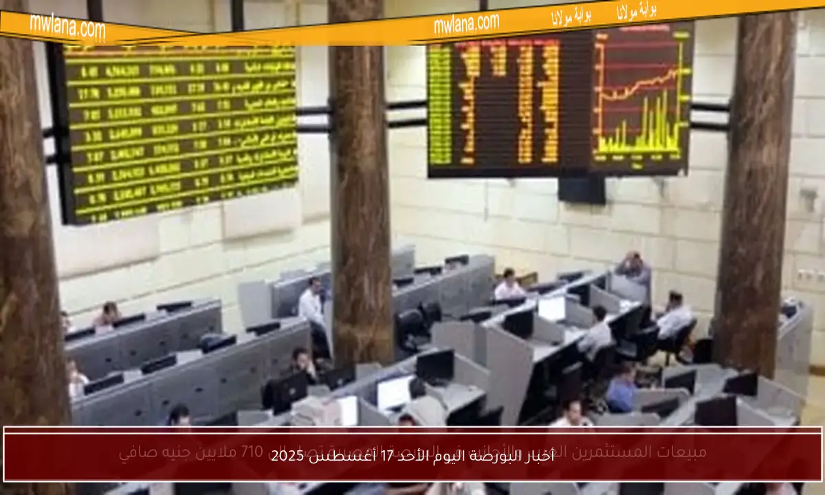 أخبار البورصة اليوم الأحد 17 أغسطس 2025