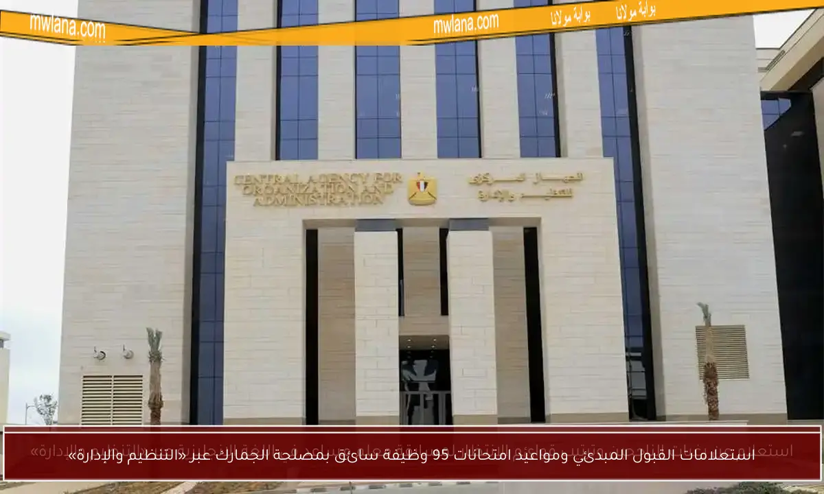 استعلامات القبول المبدئي ومواعيد امتحانات 95 وظيفة سائق بمصلحة الجمارك عبر «التنظيم والإدارة»