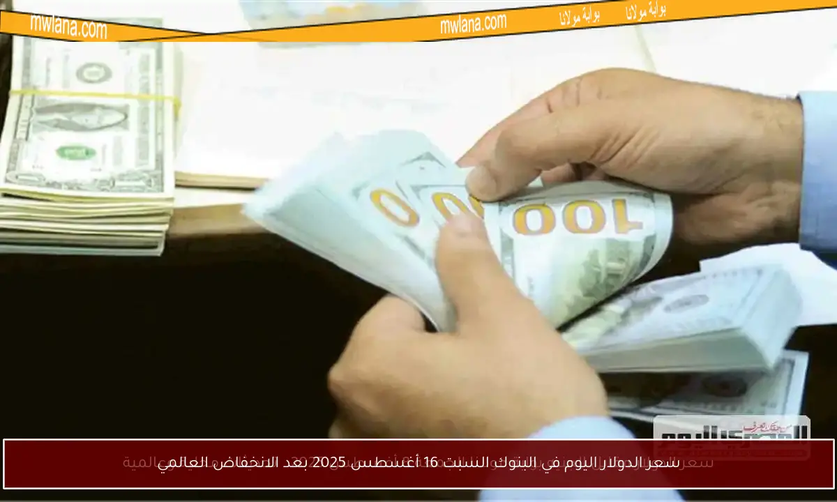 سعر الدولار اليوم في البنوك السبت 16 أغسطس 2025 بعد الانخفاض العالمي