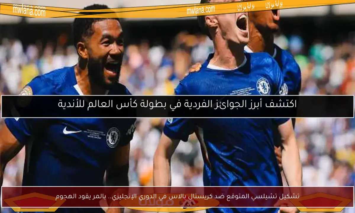 تشكيل تشيلسي المتوقع ضد كريستال بالاس في الدوري الإنجليزي.. بالمر يقود الهجوم