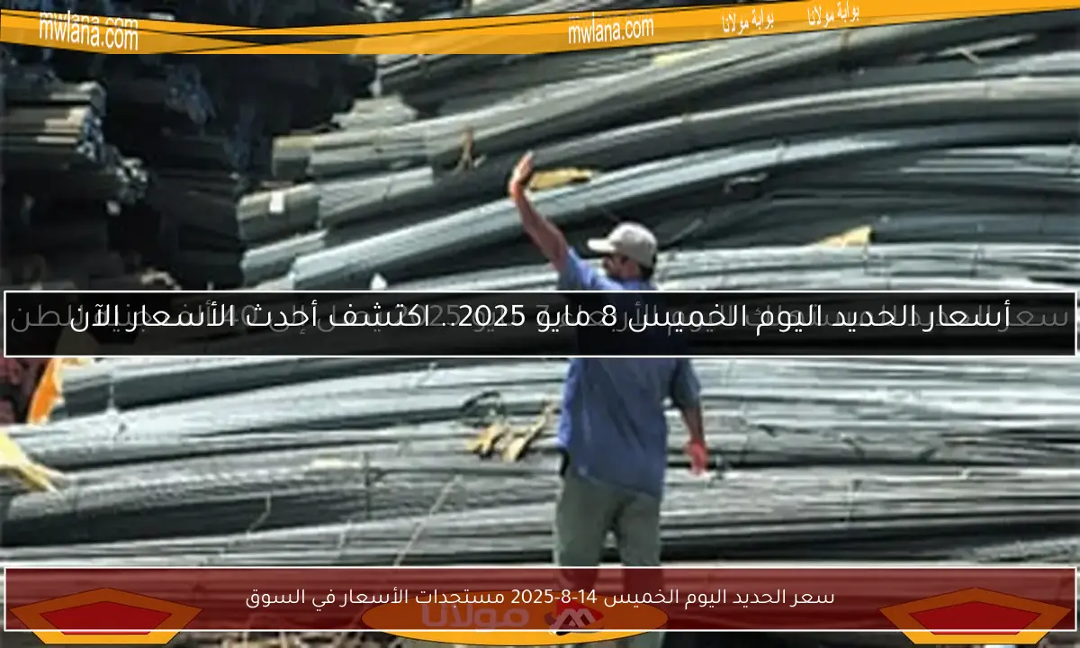 سعر الحديد اليوم الخميس 14-8-2025 مستجدات الأسعار في السوق