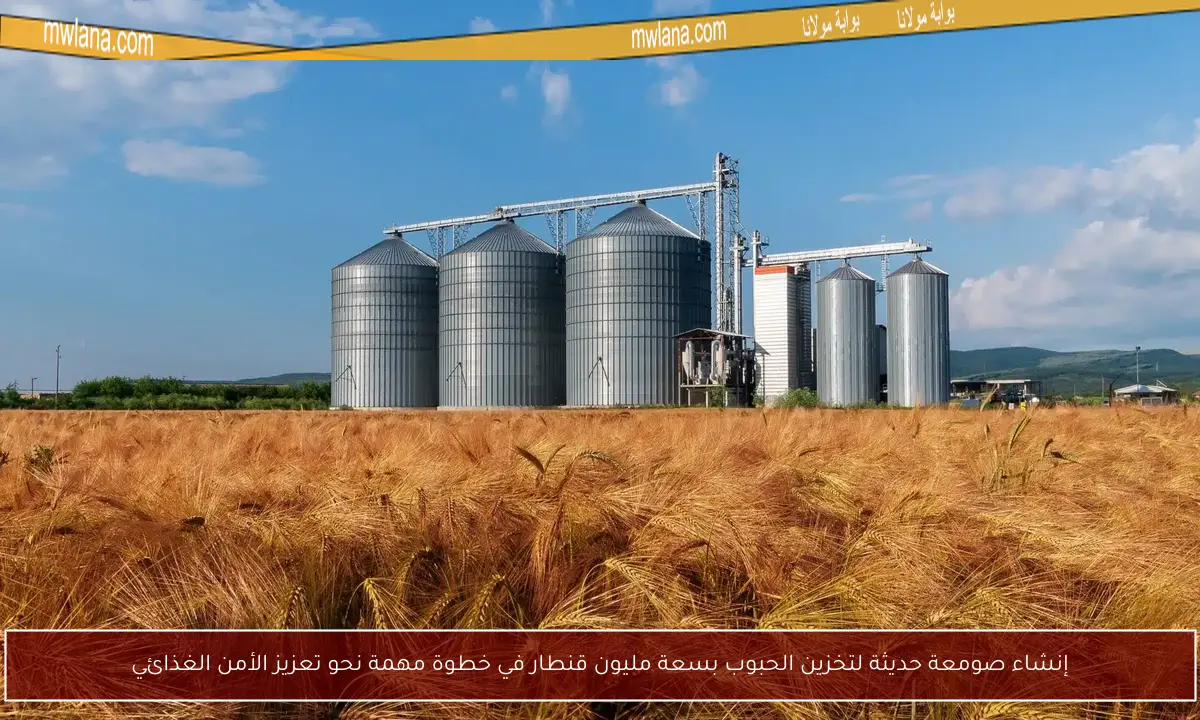 إنشاء صومعة حديثة لتخزين الحبوب بسعة مليون قنطار في خطوة مهمة نحو تعزيز الأمن الغذائي
