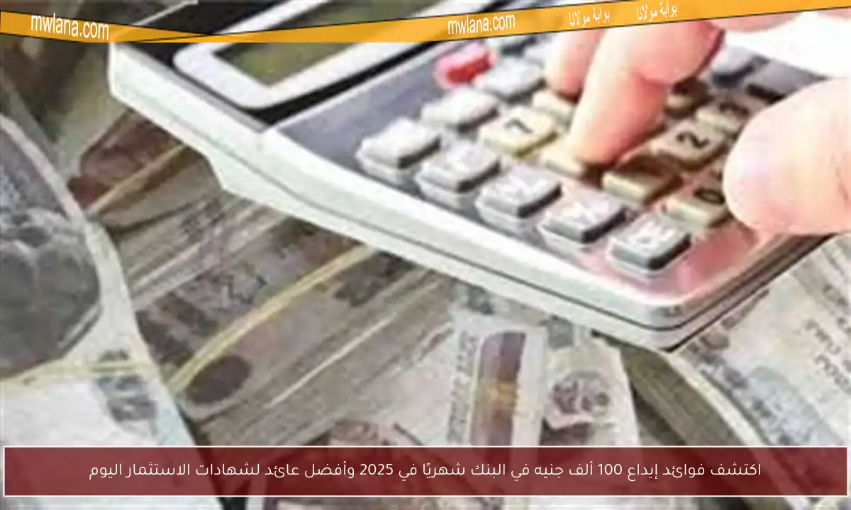 اكتشف فوائد إيداع 100 ألف جنيه في البنك شهريًا في 2025 وأفضل عائد لشهادات الاستثمار اليوم