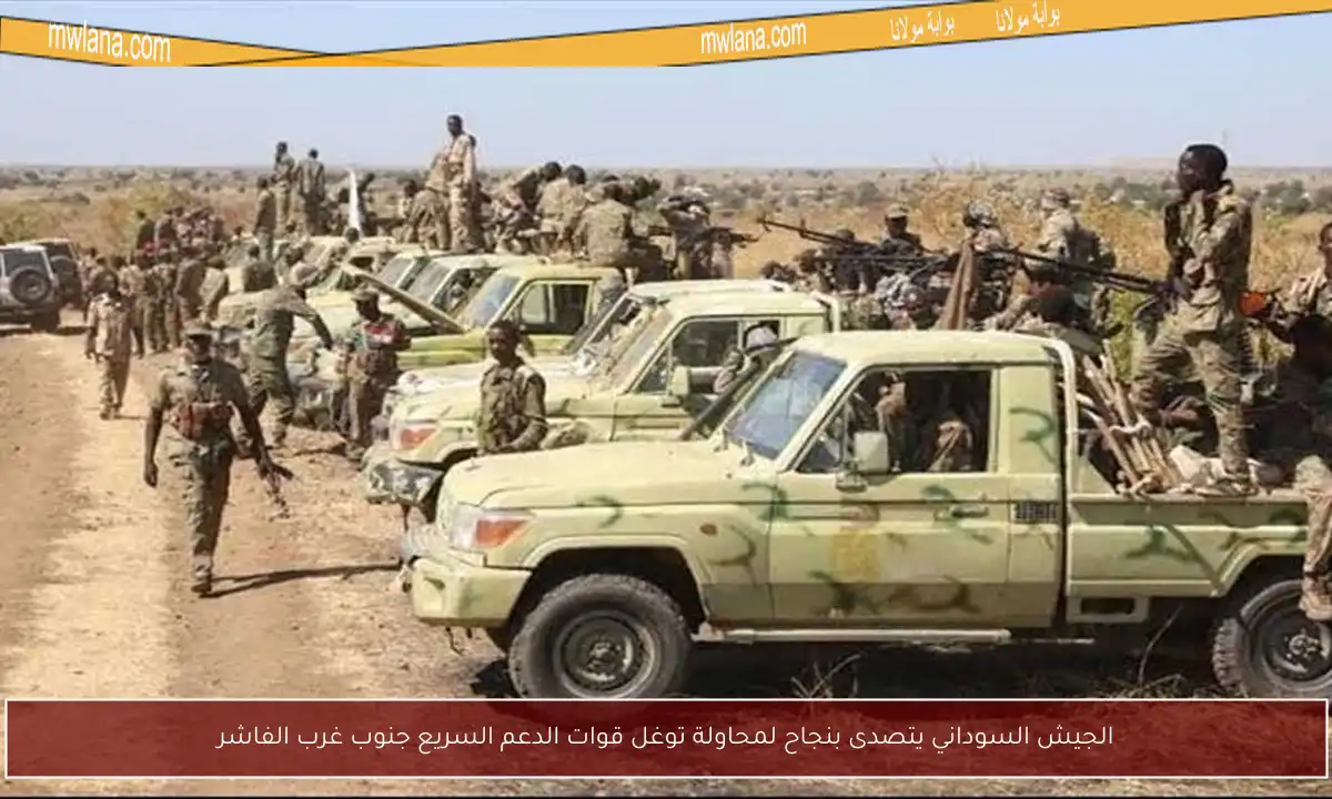 الجيش السوداني يتصدى بنجاح لمحاولة توغل قوات الدعم السريع جنوب غرب الفاشر