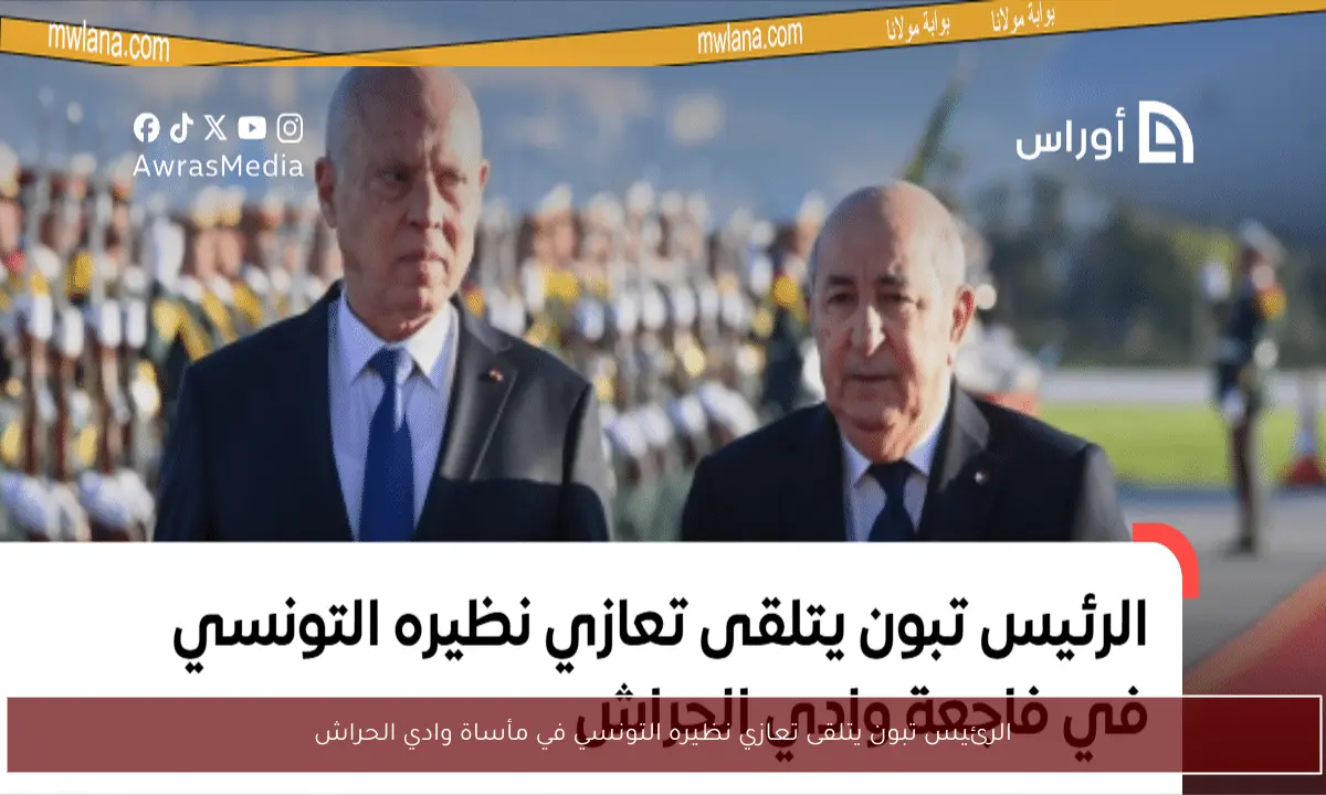 الرئيس تبون يتلقى تعازي نظيره التونسي في مأساة وادي الحراش