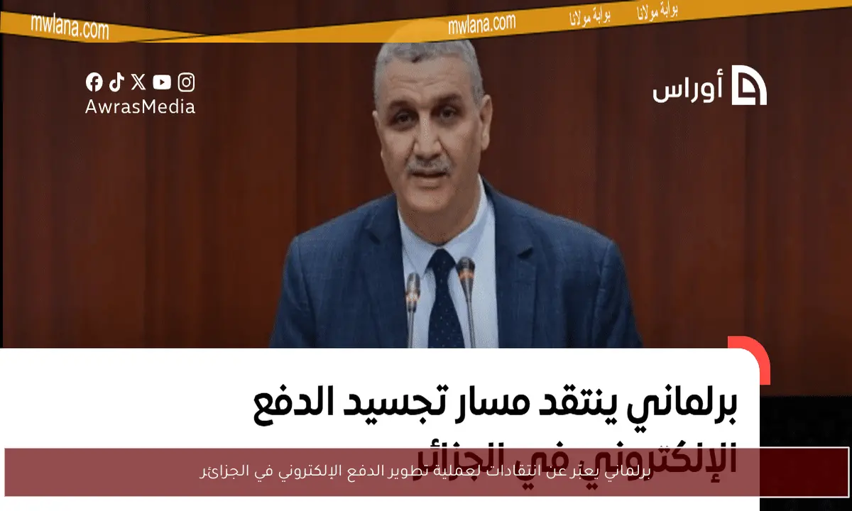 برلماني يعبّر عن انتقادات لعملية تطوير الدفع الإلكتروني في الجزائر