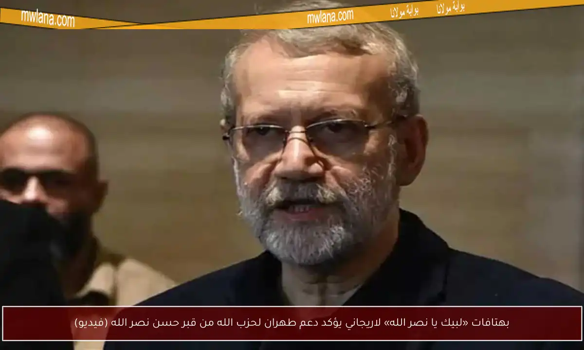 بهتافات «لبيك يا نصر الله» لاريجاني يؤكد دعم طهران لحزب الله من قبر حسن نصر الله (فيديو)