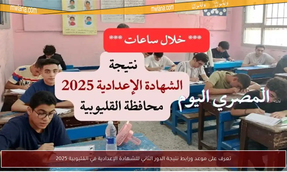 تعرف على موعد ورابط نتيجة الدور الثاني للشهادة الإعدادية في القليوبية 2025