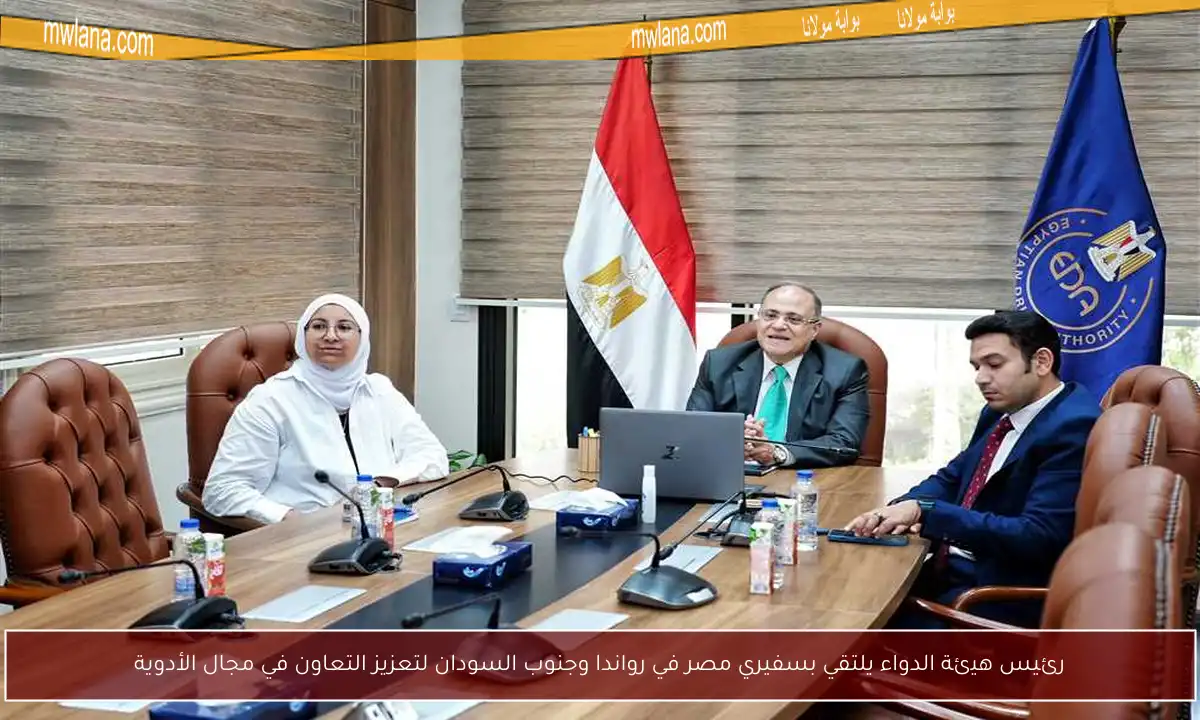 رئيس هيئة الدواء يلتقي بسفيري مصر في رواندا وجنوب السودان لتعزيز التعاون في مجال الأدوية