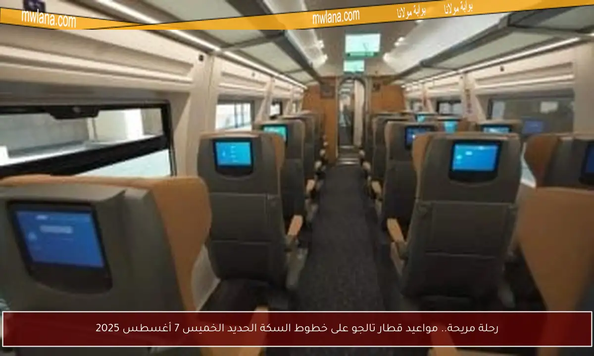 رحلة مريحة.. مواعيد قطار تالجو على خطوط السكة الحديد الخميس 7 أغسطس 2025