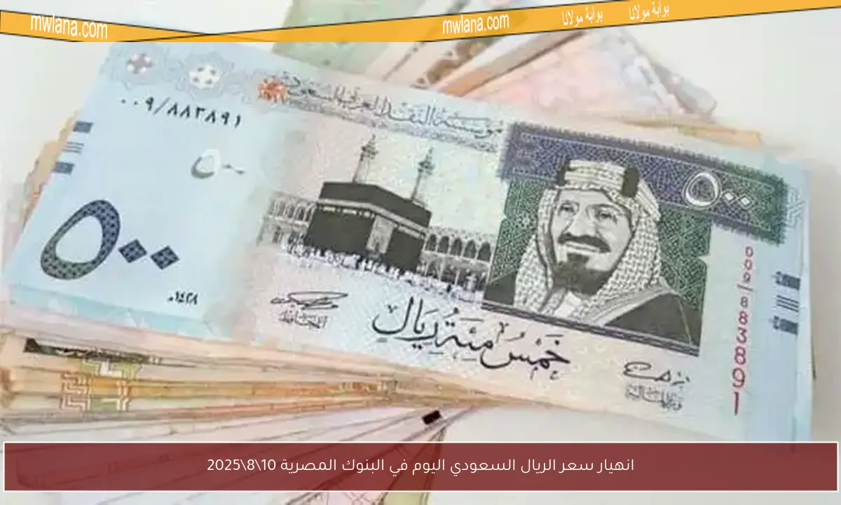 انهيار سعر الريال السعودي اليوم في البنوك المصرية 10\8\2025