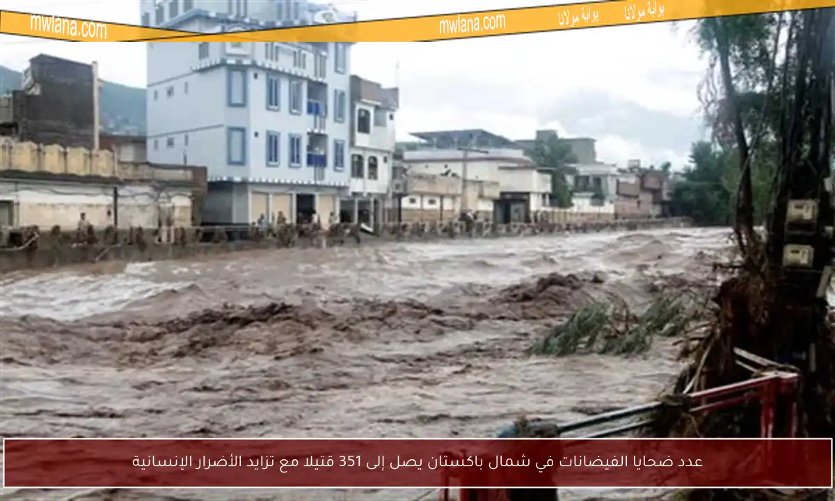 عدد ضحايا الفيضانات في شمال باكستان يصل إلى 351 قتيلا مع تزايد الأضرار الإنسانية