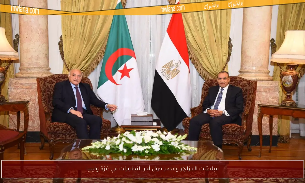 مباحثات الجزائر ومصر حول آخر التطورات في غزة وليبيا