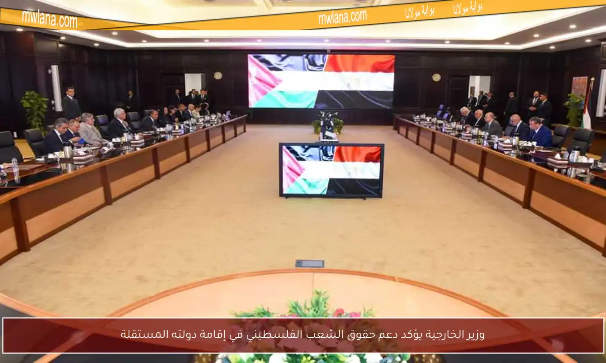 وزير الخارجية يؤكد دعم حقوق الشعب الفلسطيني في إقامة دولته المستقلة